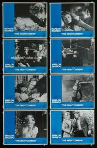 v478 NIGHTCOMERS 8 movie lobby cards '72 Marlon Brando, Steph Beacham