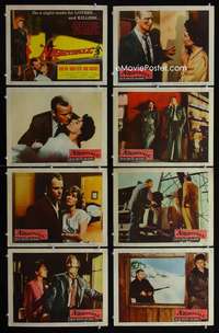 v479 NIGHTFALL 8 movie lobby cards '57 Aldo Ray, Brian Keith