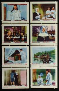 v486 NUN'S STORY 8 movie lobby cards '59 religious Audrey Hepburn!