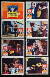 v491 ONLY TWO CAN PLAY 8 movie lobby cards '62 Peter Sellers, Zetterling