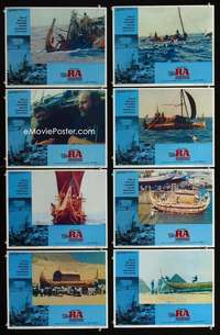 v521 RA EXPEDITIONS 8 movie lobby cards R74 Swedish Thor Heyerdahl!