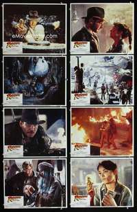 v524 RAIDERS OF THE LOST ARK 8 movie lobby cards '81 Harrison Ford