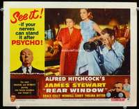 v105 REAR WINDOW movie lobby card #4 R62 James Stewart, Grace Kelly