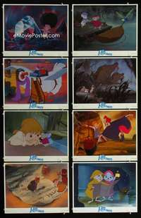 v527 RESCUERS 8 movie lobby cards '77 Walt Disney mice cartoon!