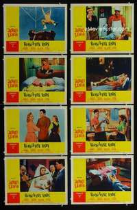 v533 ROCK-A-BYE BABY 8 movie lobby cards '58 Jerry Lewis with triplets!