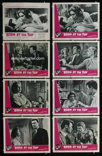 v535 ROOM AT THE TOP 8 movie lobby cards '59 Laurence Harvey, Sears