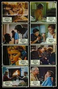 v537 ROSEMARY'S BABY 8 movie lobby cards '68 Polanski, Mia Farrow