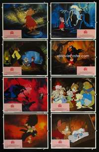 v543 SECRET OF NIMH 8 movie lobby cards '82 Don Bluth fantasy cartoon!