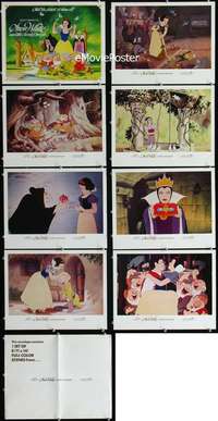v572 SNOW WHITE & THE SEVEN DWARFS 8 movie lobby cards R83 Disney classic!