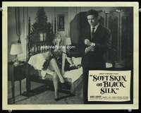 v124 SOFT SKIN ON BLACK SILK movie lobby card '63 Radley Metzger
