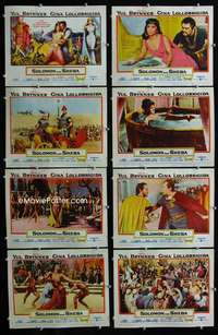 v577 SOLOMON & SHEBA 8 movie lobby cards '59 Yul Brynner, Lollobrigida