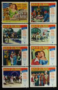 v580 SON OF ALI BABA 8 movie lobby cards '52 Tony Curtis, Piper Laurie