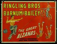 w014 RINGLING BROS & BARNUM & BAILEY CIRCUS (ALZANAS) circus poster c50s