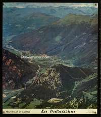 w027 LA VALSASSINA Italian travel poster '60s mountains!