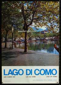 w029 LAKE OF COMO (PHOTO) Italian travel poster '70s boat marina!