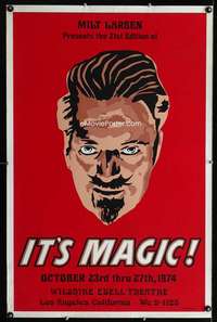 w035 IT'S MAGIC (21ST EDITION) magic show poster '74 Milt Larsen