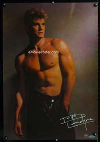 w081 DOLPH LUNDGREN personality poster '86 shirtless!