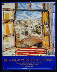 w067 38TH NEW YORK FILM FESTIVAL signed special poster '00