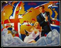 w088 IAN FLEMING THRILLER MAP special poster '87 Bond!