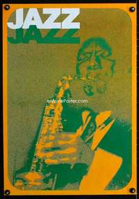 w092 JAZZ special poster '60s cool saxophone image!
