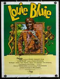 w179 LOUIE BLUIE special poster '85 R. Crumb artwork!