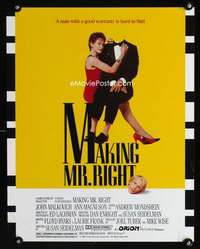 w142 MAKING MR RIGHT special poster '87 John Malkovich