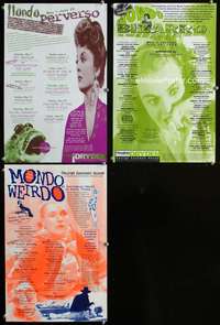 w068 3 MONDO FILM FESTIVAL set of 3 special posters '97