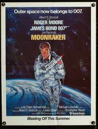 w183 MOONRAKER special advance movie poster '79 Moore as James Bond!