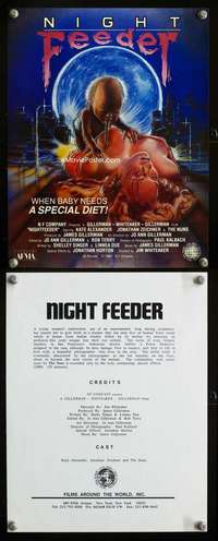 w145 NIGHT FEEDER special poster '88 wild mutant baby!