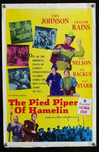 w148 PIED PIPER OF HAMELIN special poster '61