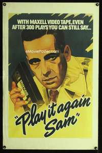 w101 PLAY IT AGAIN SAM (MAXELL) special poster '83 art of Bogart!