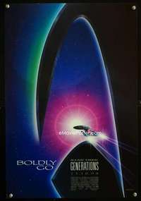 w157 STAR TREK: GENERATIONS special advance movie poster '94 Shatner