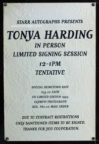 w115 TONYA HARDING special poster '94 limited signing!