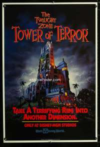 w116 TWILIGHT ZONE TOWER OF TERROR theme park poster '90s
