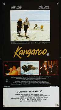 y352 KANGAROO advance Aust daybill movie poster '86 D.H. Lawrence