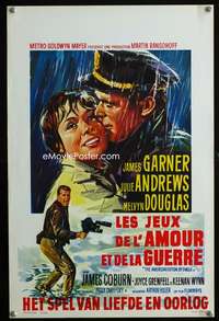 y526 AMERICANIZATION OF EMILY Belgian movie poster '64 Garner, Andrews