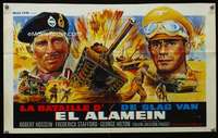 y534 BATTLE OF EL ALAMEIN Belgian movie poster '68 Michael Rennie