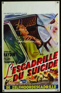 y536 BATTLE TAXI Belgian movie poster '55 Sterling Hayden, Wik art!