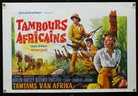 y549 DRUMS OF AFRICA Belgian movie poster '63 Avalon in the jungle!