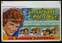 y557 FOLLOW THE BOYS Belgian movie poster '63 Connie Francis sings!