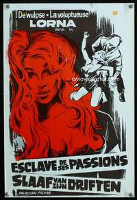y587 LORNA Belgian movie poster '64 super sexy, Russ Meyer classic!