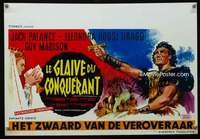 y609 SWORD OF THE CONQUEROR Belgian movie poster '62 Jack Palance