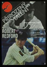 y194 NATURAL Czech 11x16 movie poster '84 Robert Redford, baseball!