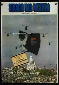 y227 NIGHT CALLER Czech 23x33 movie poster '76 Belmondo, Vaca art!