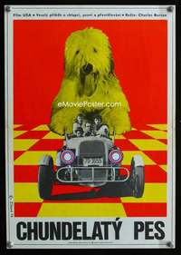 y202 SHAGGY DOG Czech 11x16 movie poster '59 Disney, cool Zikova art!