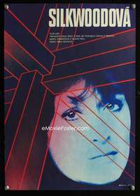 y203 SILKWOOD Czech 12x17 movie poster '83 Meryl Streep, Mestin art!