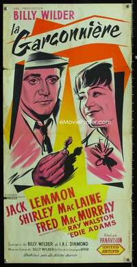 y048 APARTMENT French 16x32 movie poster '60 Wilder,Lemmon,MacLaine