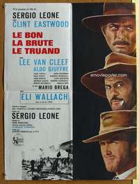 y046 GOOD, THE BAD & THE UGLY French 23x31 movie poster R70s Eastwood