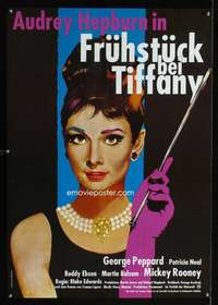 y135 BREAKFAST AT TIFFANY'S German movie poster R86 Audrey Hepburn