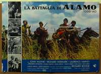 y124 ALAMO Italian lrg photobusta movie poster '60 Wayne as Crockett!